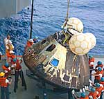 Apollo 13 Command Module Odyssey On Deck